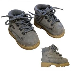 Lugz Baby Insulated Leather Chukka  Boots 2‎ Gray Boys Girls Unisex